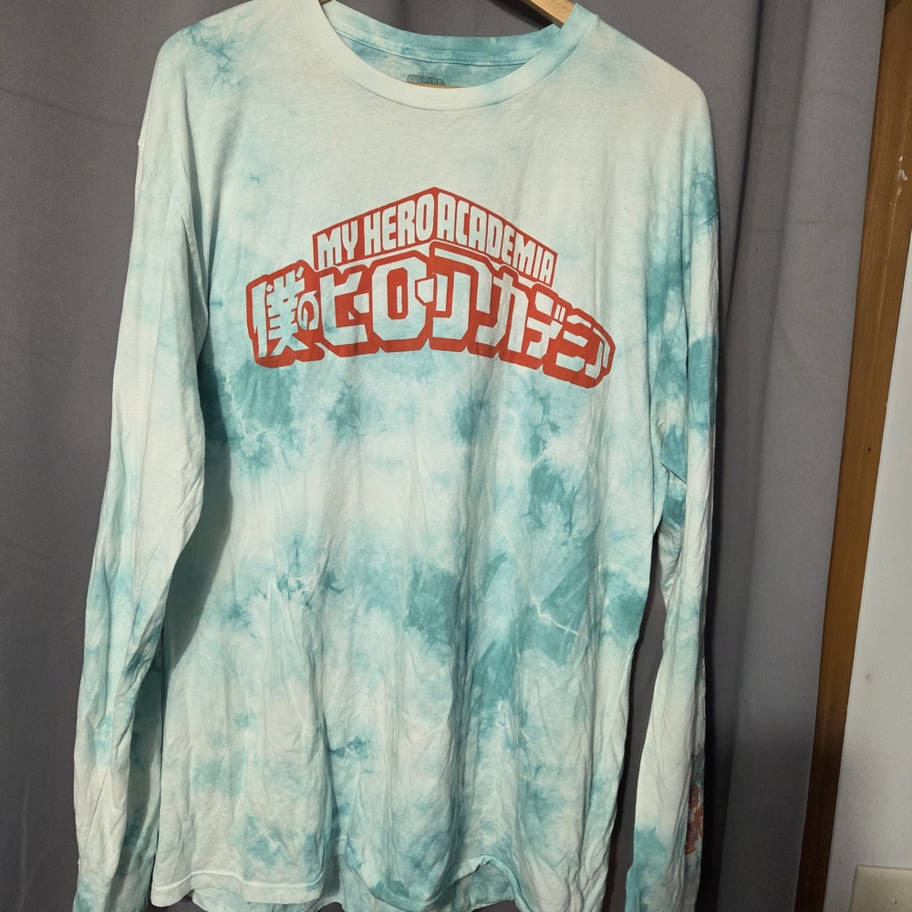 My Hero Academia Tie-Dye Long Sleeve Shirt - Blue